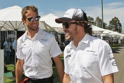 Jenson Button, McLaren with Fernando Alonso, McLaren