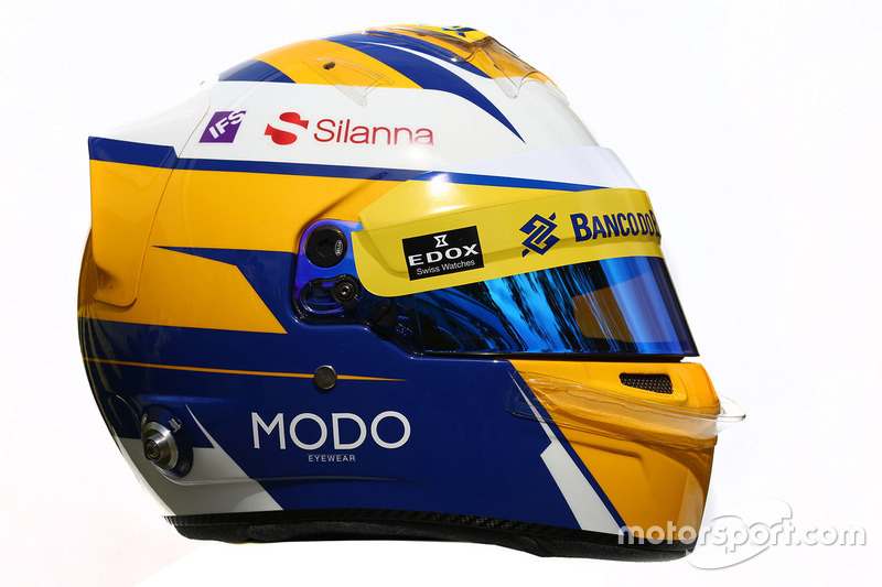 The helmet of Marcus Ericsson, Sauber F1 Team