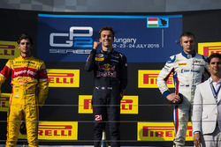 Pierre Gasly, PREMA Racing Antonio Giovinazzi, PREMA Racing en Sergey Sirotkin, ART Grand Prix