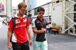 Себастьян Феттель, Ferrari и Серхио Перес, Sahara Force India F1