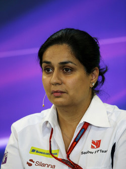 Monisha Kaltenborn, team principal Sauber lors de la conférence de presse de la FIA