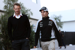 (L to R): Alex Wurz, Williams Driver Mentor / GPDA Chairman with Sergio Perez, Sahara Force India F1