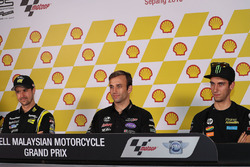 Thomas Lüthi, Garage Plus Interwetten; Johann Zarco, Ajo Motorsport; Alex Rins, Paginas Amarillas HP 40