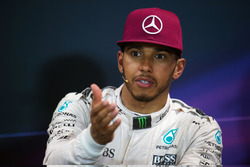 Race winner Lewis Hamilton, Mercedes AMG F1 in the FIA Press Conference