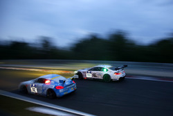 #100 Schubert Motorsport, BMW M6 GT3: John Edwards, Jens Klingmann, Lucas Luhr, Martin Tomczyk; #112 Care For Climate, Porsche Cayman GT4: Smudo