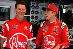 Crew chief Jason Ratcliff and  Christopher Bell, Joe Gibbs Racing, Toyota Camry Rheem