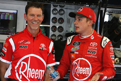Crew chief Jason Ratcliff and Christopher Bell, Joe Gibbs Racing, Toyota Camry Rheem