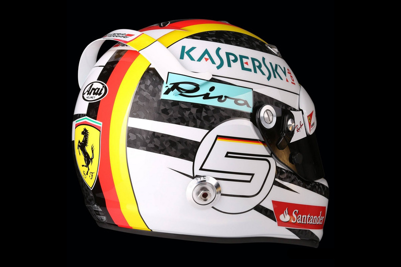 Helm von Sebastian Vettel