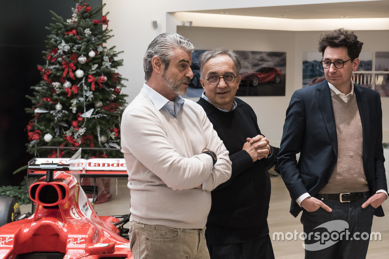 Arrivabene, Marchionne e Binotto al pranzo di Natale Ferrari