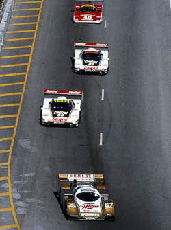 Bob Wollek, Derek Bell and John Andretti, Porsche 962 are leading