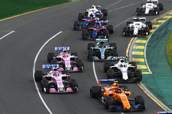 Fernando Alonso, McLaren MCL33, Sergio Pérez, Force India VJM11
