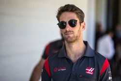 Romain Grosjean, Haas F1 en el desfile de pilotos