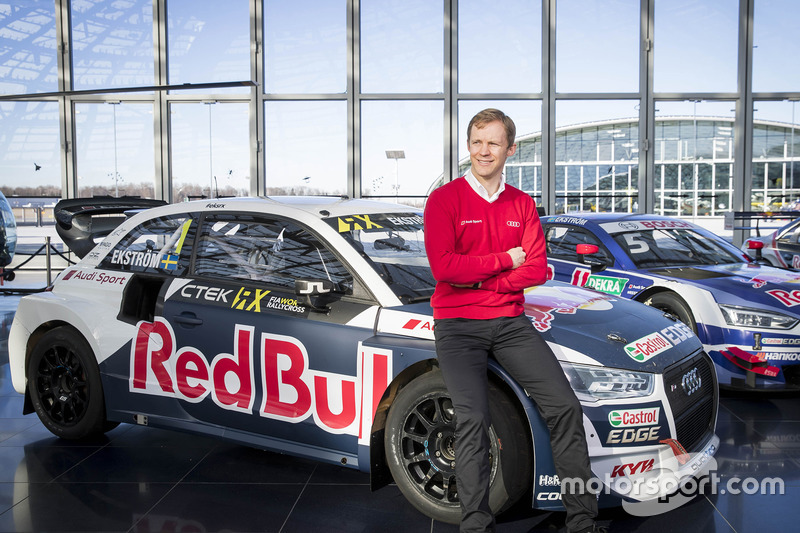 Mattias Ekström with the EKS Audi S1 quattro WRX