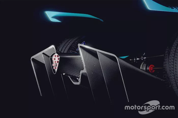 Coche de Fórmula E 2018/2019 en un teaser
