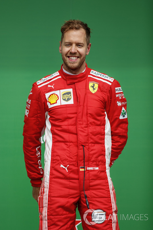 Sebastian Vettel, Ferrari, 1st position, on the podium