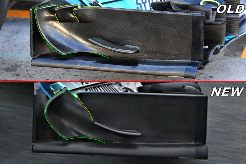 Mercedes F1 W09 detalle ala delantera