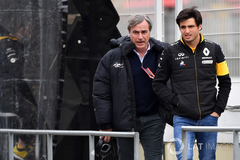 Carlos Sainz Jr., Renault Sport F1 Team with his Father Carlos Sainz