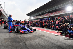 Pierre Gasly, Scuderia Toro Rosso STR13 and Brendon Hartley, Scuderia Toro Rosso STR13, the new Scud