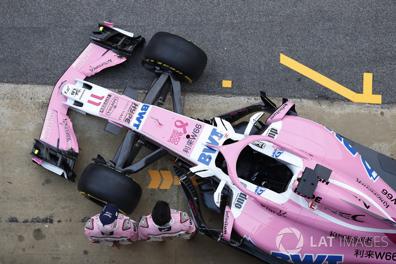 Sergio Perez, Sahara Force India F1 and Esteban Ocon, Sahara Force India F1, the new Sahara Force India VJM11