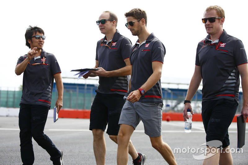 Romain Grosjean, Haas F1 Team walks the track