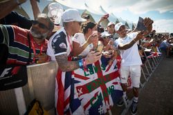 Lewis Hamilton, Mercedes AMG F1, meets some fans