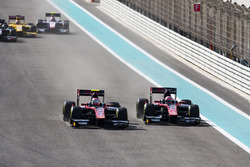 Alexander Albon, ART Grand Prix leads Nobuharu Matsushita, ART Grand Prix. at the start