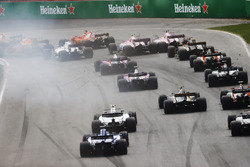 A rear view of the start of the race