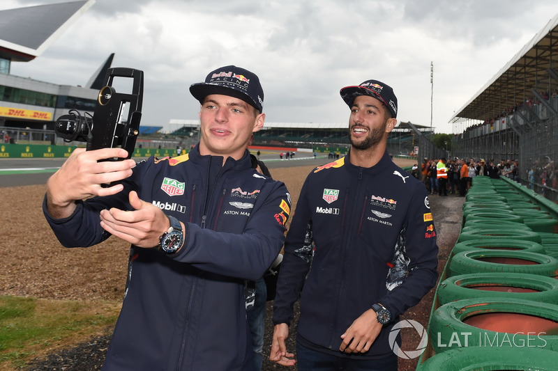 Max Verstappen, Red Bull Racing and Daniel Ricciardo, Red Bull Racing