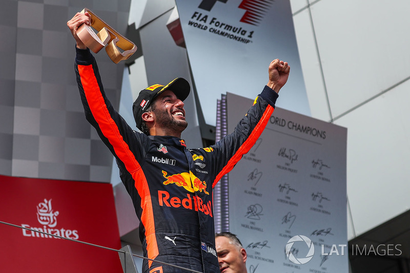 Podium: third place Daniel Ricciardo, Red Bull Racing