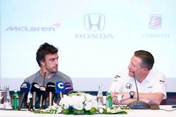 Fernando Alonso and Zak Brown, Executive Director, McLaren Technology Group, announce Fernando's deal to race in the 2017 Indianapolis 500 in an Andretti Autosport run McLaren Honda car