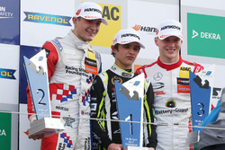 Podium: Race winner Lando Norris, Carlin, Dallara F317 - Volkswagen, second place Jake Dennis, Carlin, Dallara F317 - Volkswagen; third place Maximilian Günther, Prema Powerteam, Dallara F317 - Mercedes-Benz