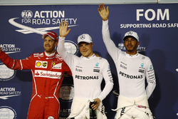 Polesitter: Valtteri Bottas, Mercedes AMG, second place Lewis Hamilton, Mercedes AMG, third place Sebastian Vettel, Ferrari