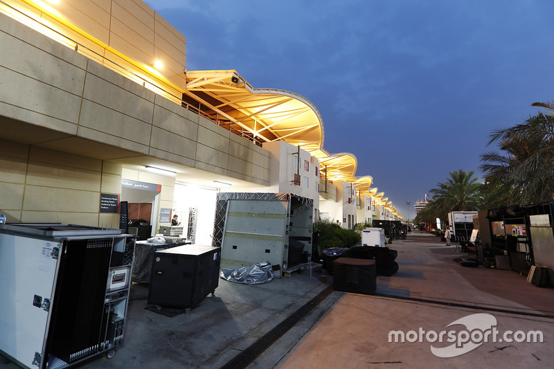 Teams pack equipment at the conclusion of Bahrain's two-day test