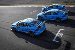 Nicky Catsburg, Thed Björk, Nestor Girolami, Polestar Cyan Racing, Volvo S60 Polestar durante le qua