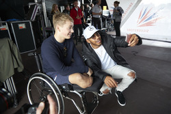 Lewis Hamilton, Mercedes AMG F1, injured British Formula 4 racer Billy Monger