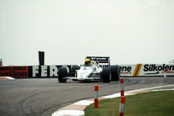 Ayrton Senna, tests the Williams FW08C for the first time