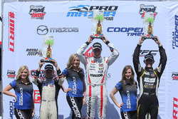 Podium: race winner Anthony Martin, Cape Motorsports, second place Victor Franzoni, Juncos Racing, third place T.J. Fischer, Team Pelfrey