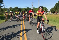 Cyclists on a 69 mile ride honoring Nicky Hayden