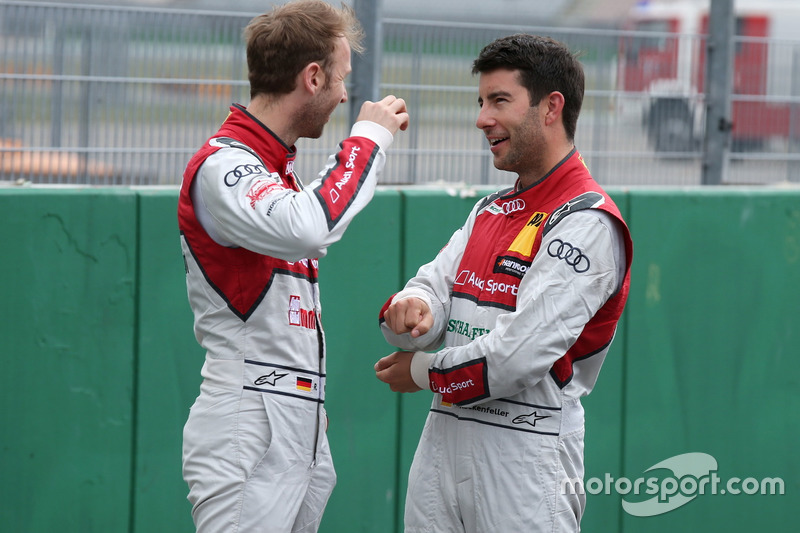 René Rast, Audi Sport Team Rosberg, Audi RS 5 DTM; Mike Rockenfeller, Audi Sport Team Phoenix, Audi