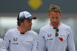 Fernando Alonso, McLaren F1 and Jenson Button, McLaren F1