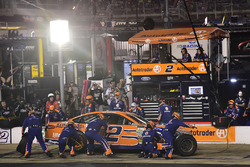 Brad Keselowski, Team Penske Ford, makes a pit stop
