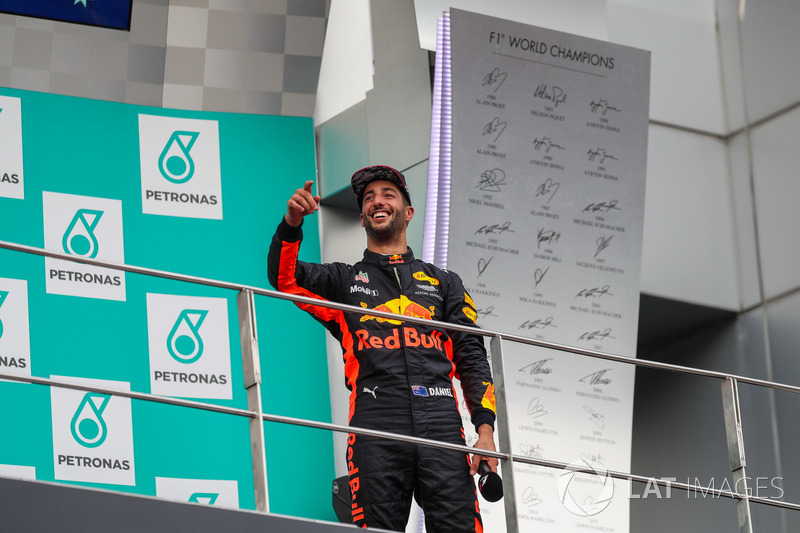 Daniel Ricciardo, Red Bull Racing festeggia sul podio
