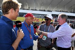 Nico Rosberg, Mercedes-Benz Ambassador, Niki Lauda, Mercedes AMG F1 Non-Executive Chairman, Mo Farah, Martin Brundle, Sky TV