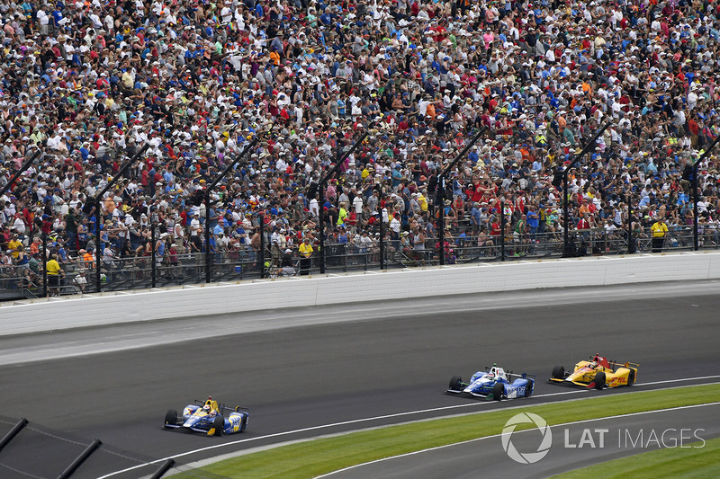 Alexander Rossi, Herta - Andretti Autosport Honda, Takuma Sato, Andretti Autosport Honda, Ryan Hunter-Reay, Andretti Autosport Honda
