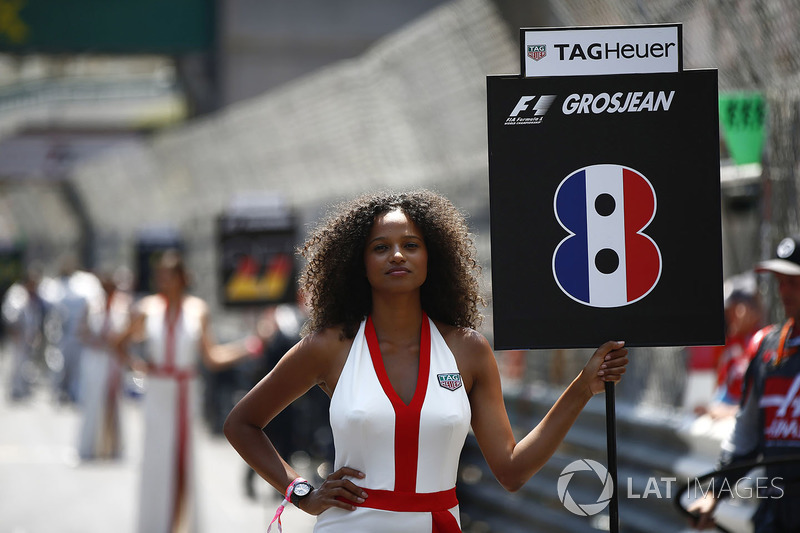 Grid Girl for Romain Grosjean, Haas F1 Team