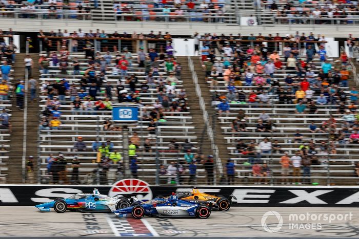Josef Newgarden, Team Penske Chevrolet Alex Palou, Chip Ganassi Racing Honda Patricio O'Ward, Arrow McLaren Chevrolet