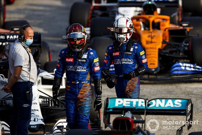 Carlos Sainz Jr., McLaren y Lando Norris, McLaren en Parc Ferme 