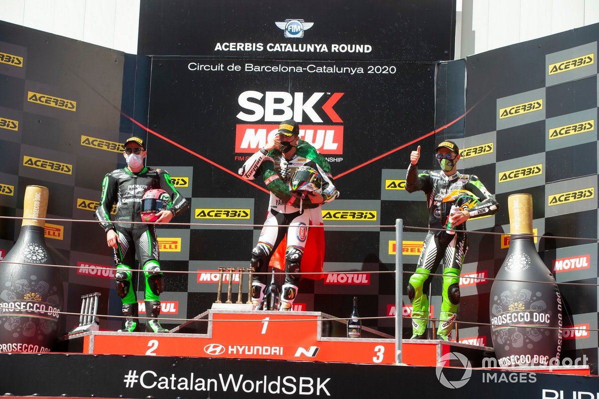 Lucas Mahias, Kawasaki Puccetti Racing, Andrea Locatelli, BARDAHL Evan Bros. WorldSSP Team, Philipp Oettl, Kawasaki Puccetti Racing
