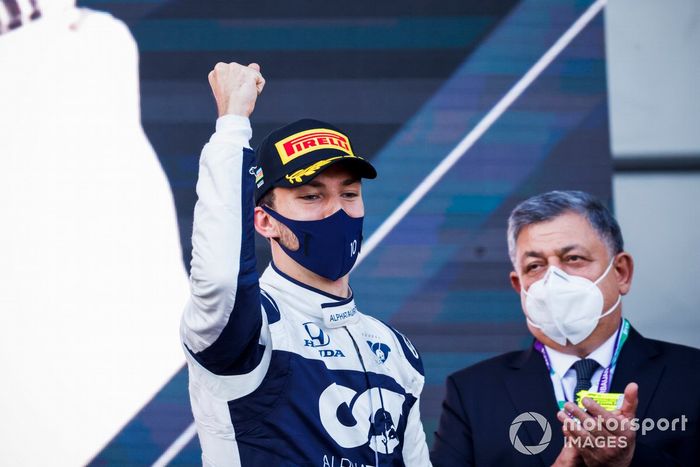 Podio: tercer lugar Pierre Gasly, AlphaTauri
