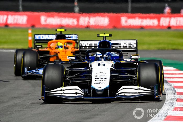 Nicholas Latifi, Williams FW43B, Lando Norris, McLaren MCL35M